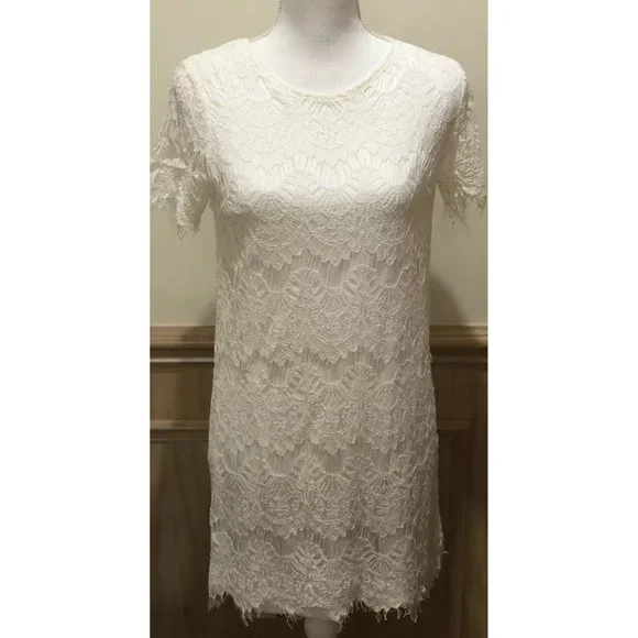 lace up cocktail dress Juliet JT987N Floral Lace Mini Homecoming A Line Cocktail Dress main image 1